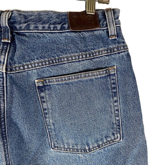 Vintage LL Bean Flannel Lined Relaxed Fit Double‎ L Jeans Size 16 Y2K Baggy Mom - Picture 4 of 10